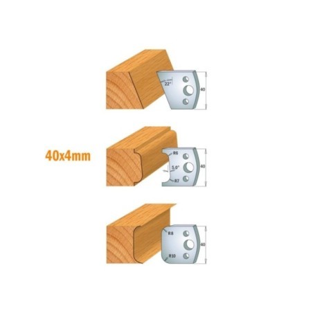 Testa portacoltelli per battute e coltelli sagomati da 40mm